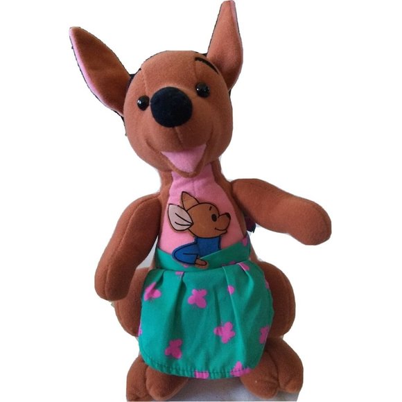 Vintage Plush Toy Winnie The Pooh Kanga & Roo Stuffed Animal 11 Inch Disney 1995 - Picture 1 of 6